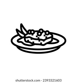 foie gras french cuisine line icon vector. foie gras french cuisine sign. isolated contour symbol black illustration