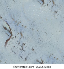 Fondo Resumen Del Foil. Acuarela de mármol dorado. Pintura de Foil Art. Repita la tinta de alcohol de bronce. Mármol de tinta de vectores de lujo. Mármol de color azul. Acuarela sin vectores. Pintura de tinta sin vectores