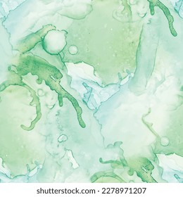 Foil Alcohol Ink Marble. Blue Marble Background. Luxury Seamless Template. Luxury Water Color Canvas. Bronze Water Color Background. Gold Gradient Watercolor. Vector Elegant Repeat. Green Art Paint.