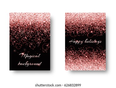 Foil background with light flare. Glow in the dark on a black backdrop.