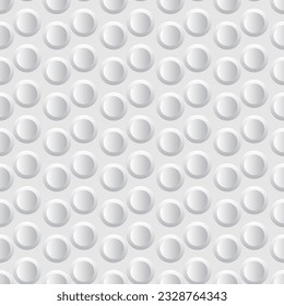 Foil bubble seamless pattern. Reflective silver bubble wrap packing. Material surface vector illustration.