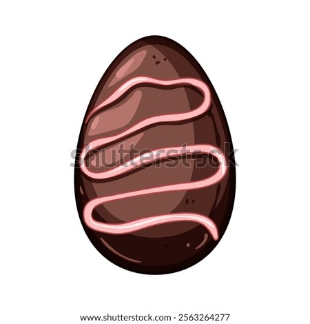 foil chocolate egg cartoon. gift hunt, bunny festive, gourmet luxury foil chocolate egg sign. isolated symbol vector illustration
