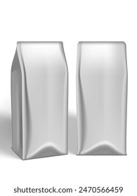 Foil Coffee Bag Or Juice Paper Package. EPS10 Vector