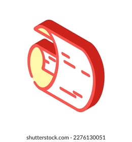 foil copper metal isometric icon vector. foil copper metal sign. isolated symbol illustration