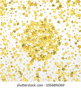 Foil gold confetti. Glitter vector celebrate background. Watercolor golden sparkles and dots. Voucher backdrop. Luxury invitation card template. Falling gold confetti. Glitter background. 
