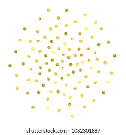 Foil gold confetti. Glitter vector celebrate background. Watercolor golden sparkles and dots. Explosion backdrop. Luxury invitation card template. Falling gold confetti. Glitter background. 