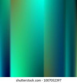 Foil hologram modern deep background. Smooth mesh blurred futuristic template. Bright hipster style backdrop. Blank Holographic spectrum gradient for printed products, covers.