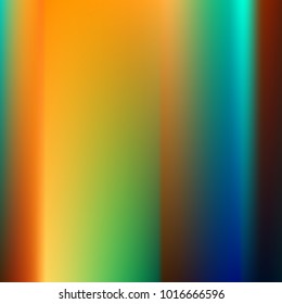 Foil hologram modern deep background. Smooth mesh blurred futuristic template. Bright hipster style backdrop. Blank Holographic spectrum gradient for printed products, covers.
