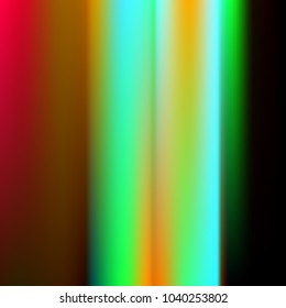Foil hologram modern deep background. Vivid smooth mesh blurred futuristic template. Bright hipster style backdrop. Intense blank Holographic spectrum gradient for printed products, covers.