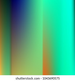 Foil hologram modern deep background. Smooth mesh blurred futuristic template. Bright hipster style backdrop. Blank Holographic spectrum gradient for printed products, covers.