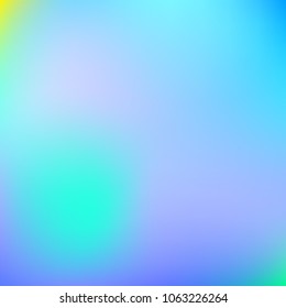 Foil hologram modern deep background. Vivid smooth mesh blurred futuristic template. Bright hipster style backdrop. Technology blank Holographic spectrum gradient for printed products, covers.