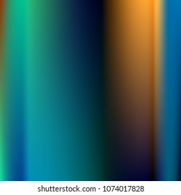 Foil hologram modern deep background. Smooth mesh blurred futuristic template. Bright hipster style backdrop. Blank Holographic spectrum gradient for printed products, covers.