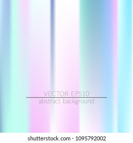 Foil hologram modern deep background.  Vivid smooth mesh blurred futuristic template. Trendy creative vector. Intense blank Holographic spectrum gradient for printed products, covers.