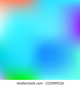 Foil hologram modern deep background. Vivid smooth mesh blurred futuristic template. Bright hipster style backdrop. Technology blank Holographic spectrum gradient for printed products, covers.