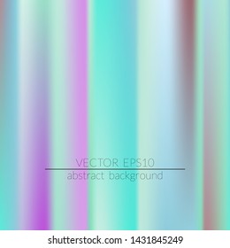 Foil hologram modern deep background.  Vivid smooth mesh blurred futuristic template. Trendy creative vector.  Easily editable soft colored vector illustration. Bright print.