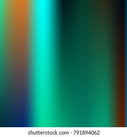 Foil hologram modern deep background. Smooth mesh blurred futuristic template. Bright hipster style backdrop. Blank Holographic spectrum gradient for printed products, covers.