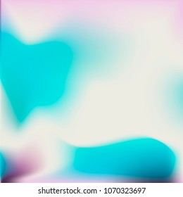 Foil hologram vector background. Abstract soft pastel gradient texture. Blurry hipster liquid background. Vibrant holographic illustration. Vector design template
