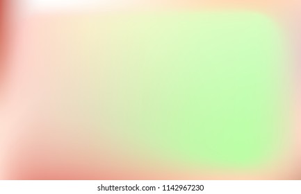Foil hologram vector background. Abstract soft pastel gradient texture. Colored Blurry Hipster Liquid Background. Vibrant holographic illustration. Gradient mesh. White Orange Yellow Red Green.