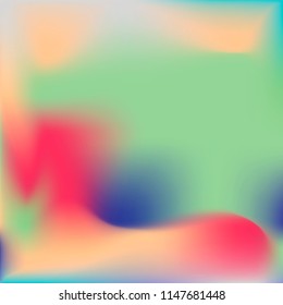 Foil hologram vector background. Abstract soft pastel gradient texture. Blurry hipster liquid background. Vibrant holographic illustration. Vector design template
