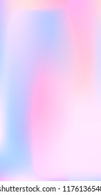 Foil hologram vector background. Abstract soft pastel gradient texture. Blurry hipster liquid background. Vibrant holographic illustration. Vector design template
