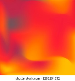 Foil hologram vector background. Abstract soft pastel gradient texture. Blurry hipster liquid background. Vibrant holographic illustration. Orange red amber teal violet colors. Vector design template