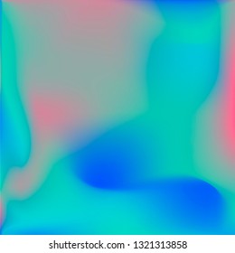 Foil hologram vector background. Abstract soft pastel gradient texture. Blurry hipster liquid background. Vibrant holographic illustration. Vector design template
