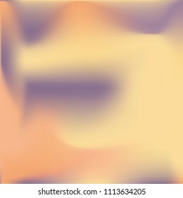 Foil hologram vector background. Violet abstract soft pastel gradient texture. Blurry hipster liquid background. Vibrant holographic illustration. Vector design template