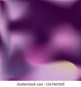 Foil hologram vector background. Violet abstract soft pastel gradient texture. Blurry hipster liquid background. Vibrant holographic illustration. Vector design template
