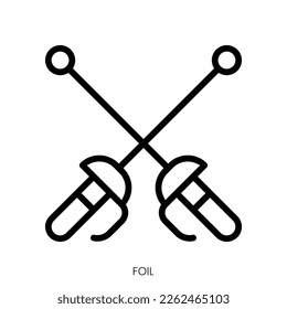 foil icon. Line Art Style Design Isolated On White Background