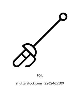 foil icon. Line Art Style Design Isolated On White Background