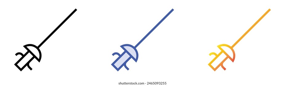 icono de aluminio. Diseño de estilo de relleno lineal, azul y degradado aislado sobre fondo blanco