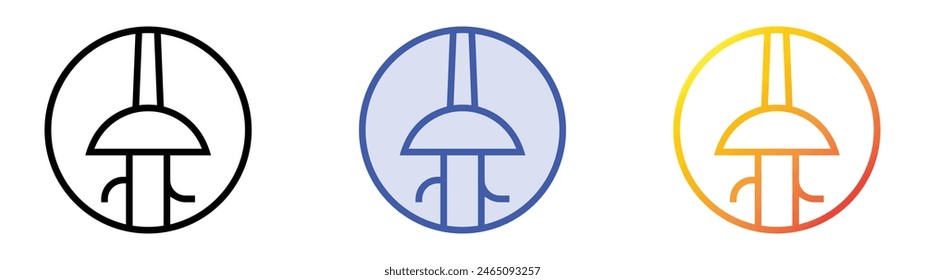icono de aluminio. Diseño de estilo de relleno lineal, azul y degradado aislado sobre fondo blanco