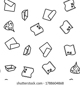 Foil List For Cooking Vector Seamless Pattern Thin Line Illustration