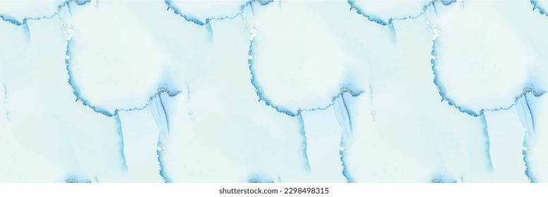 Foil Marble Background. Blue Oriental Watercolor. Gold Ink Paint. Light Seamless Background. Vector Abstract Art Painting. White Copper Pattern. Vector Ink Marble. Alcohol Ink Marble. Blue Watercolor