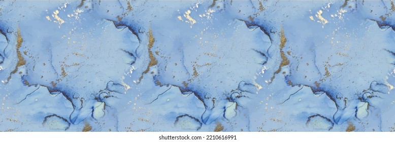 Foil Marble Vector. Vector Elegant Glitter. Shiny Ink Background. Gold Ink Seamless Background. Modern Seamless Painting. Blue Ink Paint. Gold Marble Watercolor. Alcohol Ink Canvas. Luxury Water Color