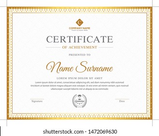 Foil modern certificate for corporate companies and all types business and other sectors