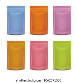 Foil packaging mock up vector illustration