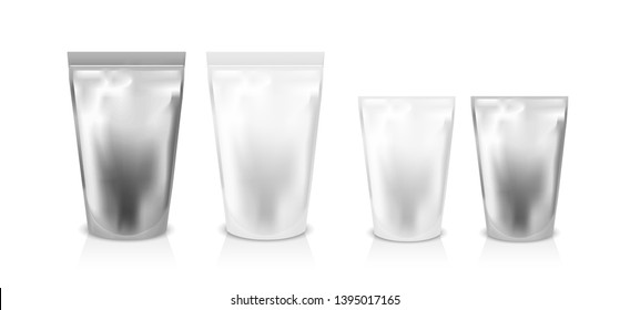 Foil packaging for snacks, food, chips, sugar and spices.