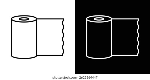 foil roll icon concept stroke on white background