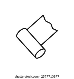 Foil roll icon Flat simple outline