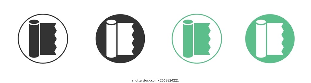foil roll icon Minimal Flat Line Vector Icon Set.