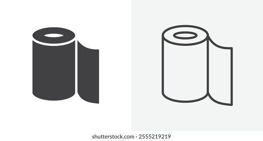 Foil roll icon. outlined vector style.