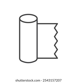 Conjunto de iconos de rollo de aluminio. Ilustración vectorial.