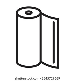 Icono de rollo de papel de aluminio Simple thin outline
