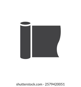 Foil roll icon Simple thin line flat symbol