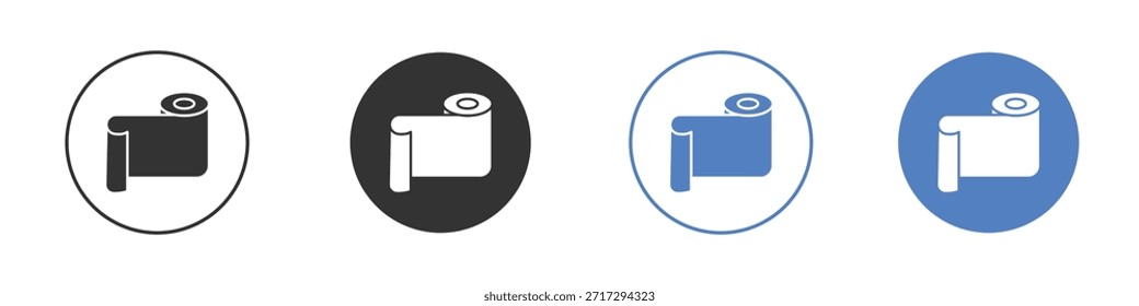 Icono de rollo de papel de aluminio para Diseño web. Pixel Iconos planos perfectos