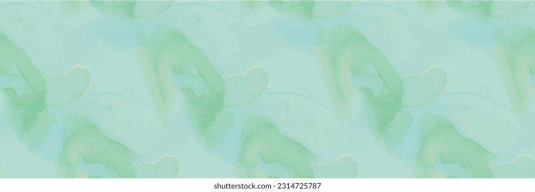 Foil Seamless Background. Blue Marble Watercolor. Golden Alcohol Ink Canvas. Gold Art Paint. Bronze Water Color Background. Light Elegant Pattern. Marble Green Vector Ink. Modern Seamless Template.