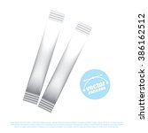  Foil stick packaging for the dry beverage, salt and spices. Plastic coffee pack. Packaging mock up template. Good for food design. Vector illustrated