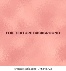 Foil texture background. Red gold pink sparkle glossy texture surface backdrop. Vector shiny metallic foil gradient pattern for party, wedding, invitation, luxury card design.
