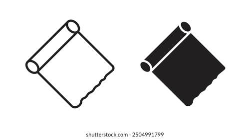 Foil vector icon in solid and outline style